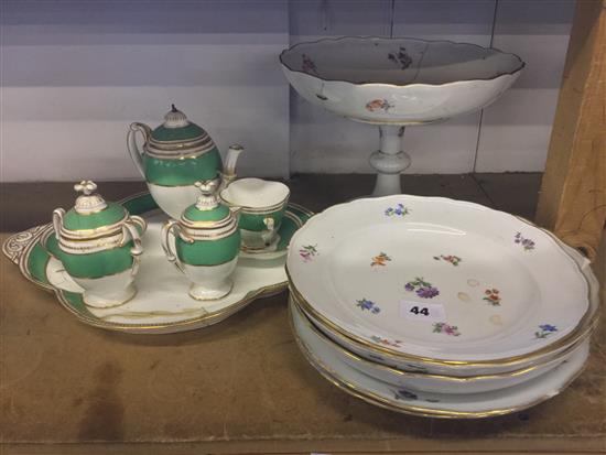 Collection of Meissen & Rockingham ceramics a/f